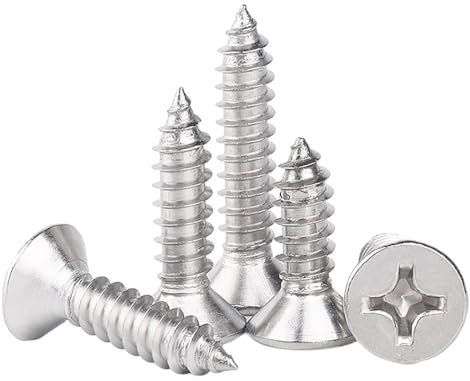 Ctongrun-Zylindrische Kopfschrauben M1 M1,2 M1,4 M1,5 M1,7 M2 M2,6 M2,3 Edelstahl Mini Phillips Senkkopf selbstschneidende Schrauben, 100 Stück, Langlebig und robust(8mm,M2.3 x100pcs)