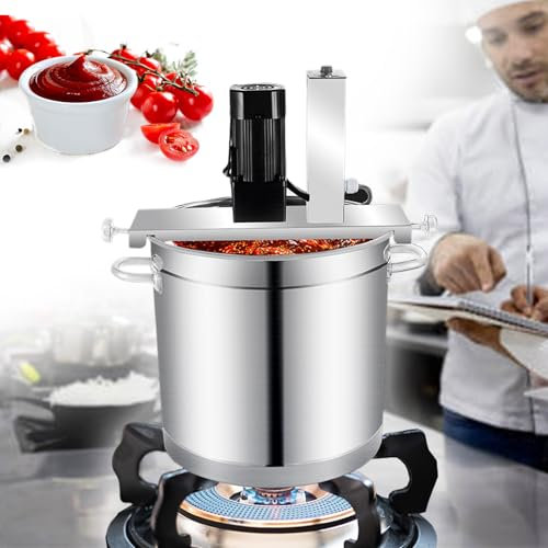 Macchina Professionale Automatica per Marmellate/Salse 20L/25L/40L/60L-Miscelatore con Doppio Raschietto+Velocità Regolabile+Accessori Compatibili(Frullatore Elettrico con Lama Estraibile),40L