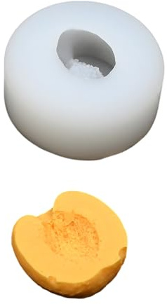 Ksikdeg Moule réaliste en silicone abricot 3D pour fondant, décoration de gâteau, moule à chocolat pour les amateurs de pâtisserie de cuisine