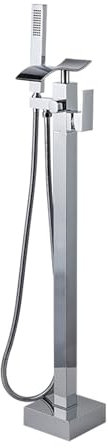 Badewasserfallmixer Haken mit Dusche Schwarz freistehende Badewanne Duschmischer TAP 360 Schwenk aus, Badezimmer Badewanne Tap-A
