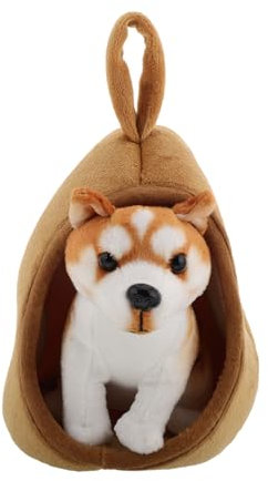 SOPOTUTU Plüschwelpe Cartoon-plüschhundespielzeug Realistisches Stofftier-hundespielzeug Süßes Plüschtier Cartoon-plüschhundepuppe Lebensechtes Hundehaustier Stofftier-hundehütte