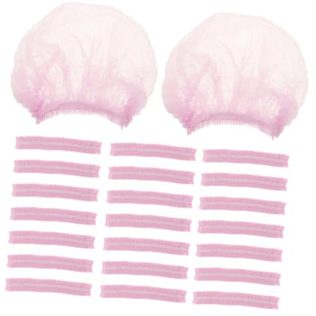 OATIPHO 100 Stück Haarkondome Mit Vlies Haarnetzen Haarnetze Für Die Gastronomie Kopfbedeckungen Vlies Vliesstoff Rosa