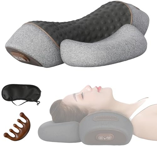 Fisiorest 3-in-1 Nackenmassagegerät, Artuvate Cervicale Fisiorest, Nackenmassagegerät bei Nackenschmerzen, Tiefenmassagegerät für die Schulter (Grey)