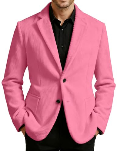 RUMAOZIA Giacca da uomo sportiva moderna in velluto a coste elegante classica giacche da completo tempo libero stretch blazer uomo slim fit giacca business giacca da completo 1 bottone giacca sportiva