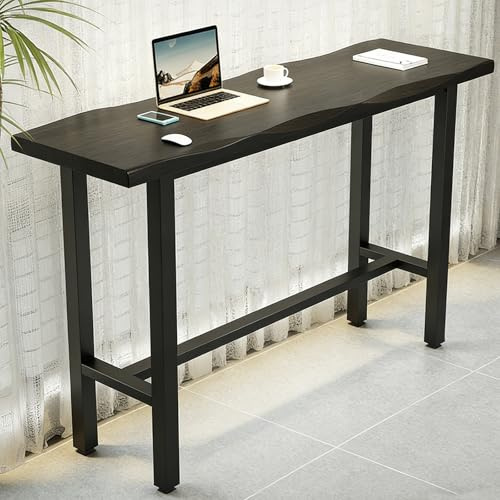 Långt Barbord Pubbord I Trä Moderna Matbord I Barhöjd för Bistro Matsal Vardagsrum(140x40x105cm)