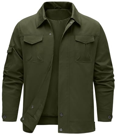 heekpek Vestes d'extérieur légères et imperméables pour homme, veste cargo de bûcheron pour la randonnée