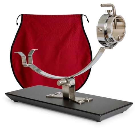 PracticDomus Soporte Jamonero Basculante Profesional con Cabezal Giratorio en Acero Inoxidable (Gala Negro)