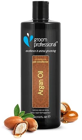 GROOM PROFESSIONAL Argan Oil Conditioner - Pflegespülung für Hunde - Reparierende Conditioner für Hunde mit Geschädigtem Haar - Entwirrende Pflegespülung - Für Trockene und Juckende Haut, 450ml