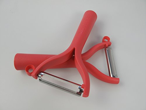 TUPPERWARE Schäler Universalschäler (2) rot D119 Wellenschliff Flachschliff P 22963