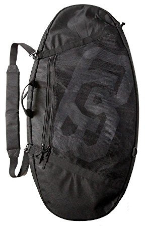DB Skimboards Wanderer Deluxe Skimboard Reisetasche Schwarz Skimboard Tragetasche für bis zu fünf Boards, mit Rucksackgurten, Schultergurt und Griffen