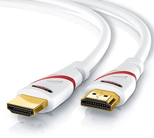 0,25 m - Cavo HDMI 4k 60Hz HDR - HDMI 2.0 a b - 4K 3D UHD 1080p 3D HFR Ethernet - Full HD 1080p Arc e CEC - Compatibile con HDMI 2.0/1.4, Blu-ray/PS4/PS5/Xbox Series X/Switch – 25 cm Bianco