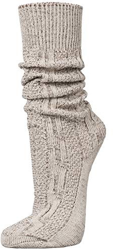 PAULGOS Trachtensocken Trachtenstrümpfe Socken Kniestrümpfe mit Zopfmuster in 3 Farben Gr. 39-47