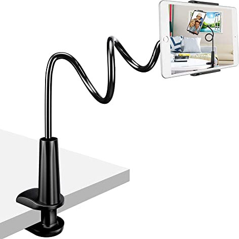 Zoeley Soporte Tablet, Soporte para Teléfono Móvil Multiángulo Flexible con Cuello de Cisne Brazo, Soporte Móvil para iPad Serie/iPhone/Huawei/Samsung/Nintendo Switch/Mediapad Kindle Fire HD