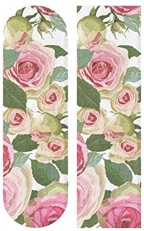 BEUSS Fleur Rose Rose Grip de Skateboard Bande Grip Antidérapante,Auto-adhésif Griptape de Longboard,sans Bulles,Peut êTre Coupé(84 * 23cm 1pcs)