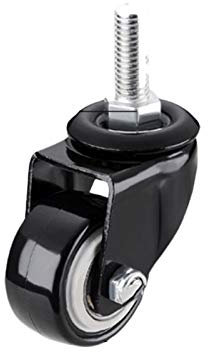 Rollen, Threaded Gummi 360 ° Lenkrad Bremsrad Stumm 1,5 Zoll Drehstuhl Möbelrollen (Farbe : Universal wheel, Größe : 10mm)