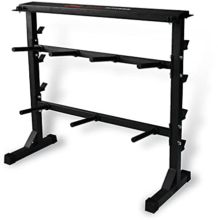 CCLIFE Hantelablage Max.400Kg, Hantelständer für das Heimgymnasium, 100 × 95 × 47cm Langhantelständer, Kurzhantelablage, Hantelbaum Stahl Gewichteständer ZERRO