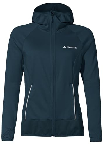 VAUDE Fleecejacke Damen - Tekoa Fleece Jacket II, funktionelle Fleece-Übergangsjacke mit Kapuze, warme Zwischenjacke zum Wandern mit Stretch-Anteil