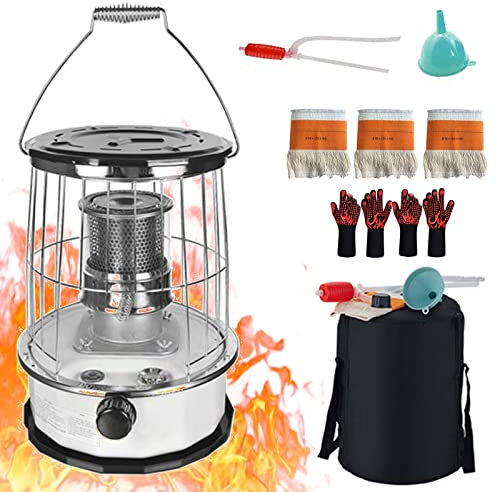 ZLECB Chauffage Petrole,Chauffage Au Pétrole, Chauffage Au Mazout De Kérosène Réchaud De Camping Efficace Portable pour Le Chauffage, Chauffage De Serre sans Électricité,6L32.5X47CM