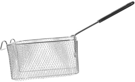 COLLBATH Frittierkorb Edelstahl mit Ergonomischem Griff Große Kapazität Effektives Ölfiltersystem für Elektrische Fritteuse Pommes Frites Körbe Netz Kochkorb Leicht zu Reinigen Platzsparendes Design