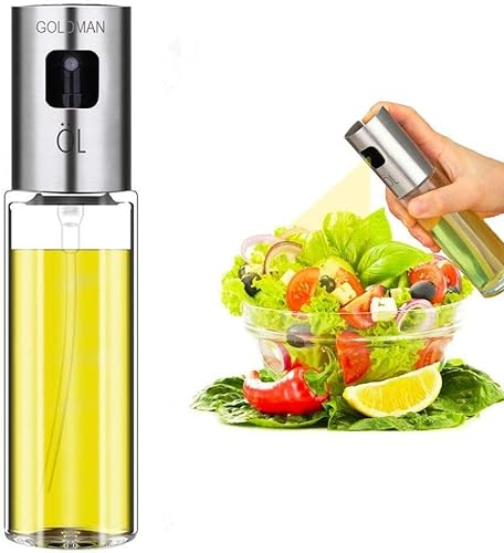 SQUADO Spruzzino Nebulizzatore Dispenser Olio Aceto in Vetro Spray Olio Oliva per Friggitrice ad Aria