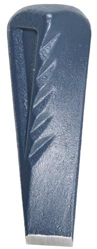 SPARES2GO Twisted Log Splitter Wedge Heavy Duty Steel Wood Splitting Chisel Spike (2.5KG, 9)