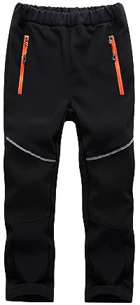 Jogwits Kinder Softshellhose Skihose Wanderhose Trekkinghose Gefüttert Cargohose Wasserdicht Thermohose Jungen Mädchen Schneehose Winter Outdoorhose