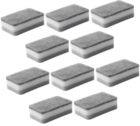 minkissy 2sets Non Scratch Eco Washing up Sponge Scouring Pad Cleaning Sponges Kitchen 10pcs*2
