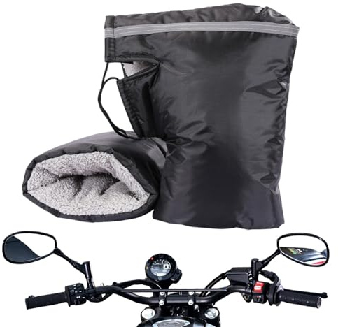 Manchons De Guidon De Moto, Manchons Vélo Guidon Thermique Polaire, Gants De Guidon Hiver Impeméable Moto, Gants Hiver Chauds De Cyclisme De Gants D'hiver Pour Vélo Electrique Trottinette Scooters