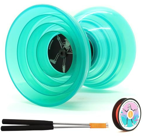Skill Addicts Diabolo Fijo Set - Palos, Cuerda & App de Diabolo