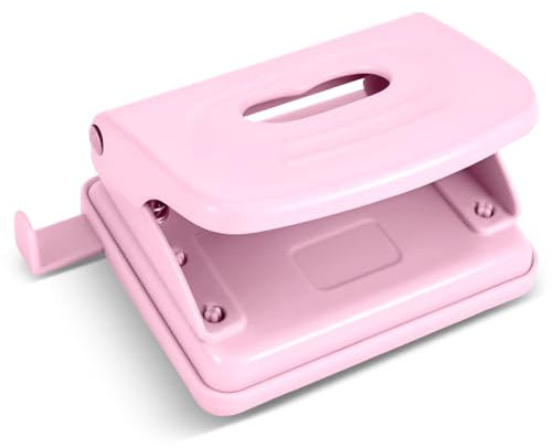Perforadora de papel de 2 agujeros, perforadora de metal azul de dos agujeros, perforadora de 2 agujeros para carpeta de archivos, perforadora de papel manual ajustable para oficina para libros de