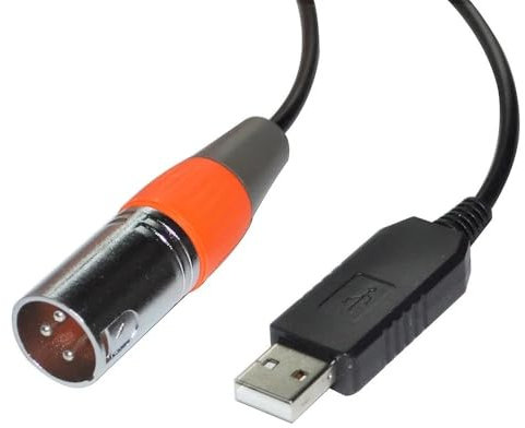 NVZPG AP FTDI FT232RL USB to XLR 3PIN male converter RS485 serial cable for communication between XTA audio processor and PC I/O K2-ADE adapter(1.8M,Color B)