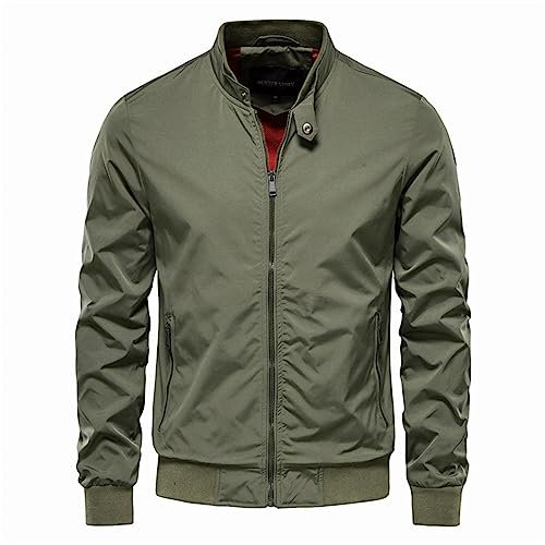 Giubbotto Primaverile Uomo- Giacca Bomber Uomo, Estive Casual Leggero Giacche Bomber Militare Full Zip Sport Baseball Giacca a Vento Giacca Uomo Casual Tempo Libero Casual