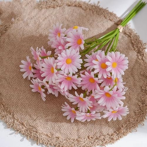 Fiori di margherita artificiali, splendida soluzione decorativa per la casa, con infinite possibilità di sistemazione e facile da pulire, colore: rosa