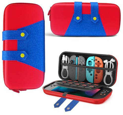 NeufTreillis Tasche für Switch 2, Hülle für Switch 2, mit Aufbewahrung 10 Spiel Karten, für Switch 2 Spielekonsole und Zubehör, Case für Switch 2 für Gamer Ideal