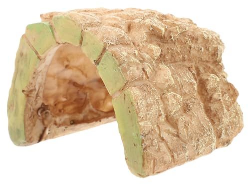 Toyvian Casetta Per Tartarughe in Resina Nascondiglio Decorativo Per Rettili Grotta Realistica Per Terrari Accessorio Per Tartarughe Rampa Per Rettili