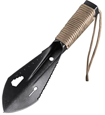 Mini vanga da giardino strumento per scavare cazzuola a mano vanga in acciaio inossidabile portatile per giardinaggio agricoltura campeggio scavo da giardino nero