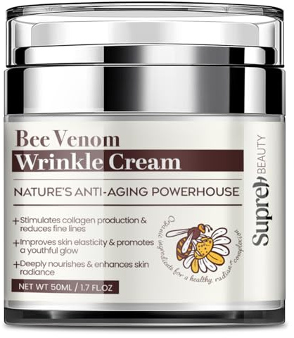 Bee Venom Wrinkle Cream: Wrinkle Cream for Women with Bee Venom Hyaluronic acid Niacinamide and Peptides - for fine lines and face firming 40g