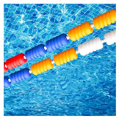 Justerbar flytande pool säkerhetsdelare körfält linje anti-våg simrep hög flytkraft blå och vit för badklubbar hållbar nylon 12 m/39,4 fot längd