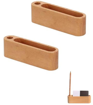 MenYiYDS 2 piezas Expositor de Tarjetas de Visita de Madera de Haya para Bolígrafos, Organizador Escritorio Sostenible para Oficina o Hogar, Soporte Tarjetas Visita,Caja Tarjetas Visita,Portacartas