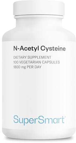 N-Acetil Cisteina (NAC) - Booster di glutatione - Antiossidante e disintossicante - Antietà - Protegge il fegato - Contro lo stress ossidativo - Senza OGM - Senza glutine - Supersmart