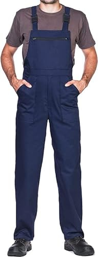MAZALAT work wear Salopette da Lavoro Uomo, Taglie Grandi S-3XL, Made in EU, Colori Diversi, Tuta da Lavoro Uomo Qualità, Blu Navy, S