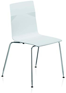 Sedus meet chair Stuhl, Designstuhl, Vierfuß, Wohnzimmerstuhl, Esszimmerstuhl Weiß 53 x 54 x 84 cm