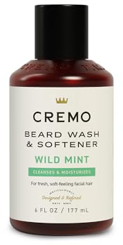 Cremo Wild Mint Beard & Scruff Softener, Softens and Conditions Coarse Facial Hair of All Lengths in Just 30 Seconds, 6 Fl Oz