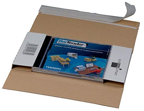 CD-Jewel-Mailer DIN Lang,225x125 mm, mit Fenster Versandtasche für CD und DVD 100 Stück