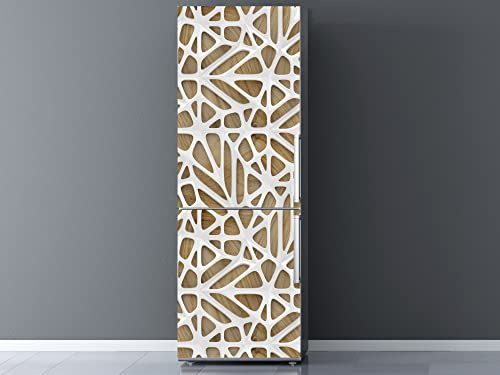 Vinilo para Frigorífico Red en la Madera 185x60cm | Adhesivo Resistente y Económico | Pegatina Adhesiva Decorativa de Diseño Elegante