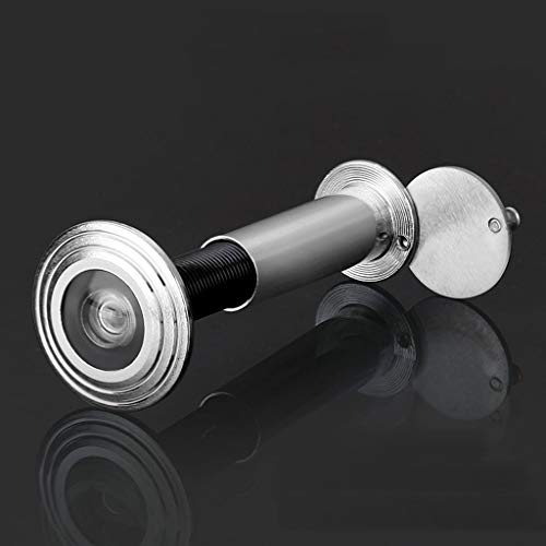 ARCH Türspion Guckloch Feiner Faden Design-Tür-Projektor Mit Anti-lugt Rückseitige Abdeckung, Guckloch Weitwinkel for Villa Haus Büro Wohnung Home Security (Color : Silver)