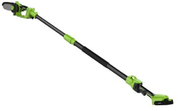 VENTEO - Tronconneuse A Batterie + Perche | Mini Tronconneuse A Batterie | Tronconneuse | Tronconneuse Sans Fil | Coupe Branches | Outil Jardinage | Entretien Arboricole | Travaux Exterieurs
