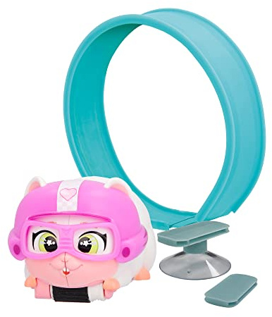 LOOPERS IMC Toys Hammies Trixie Hamster Interactive Collectible Vehicle with Gears that Runs in and Out of the Wheel, Toy and Game for Boys and Girls + 3 Years