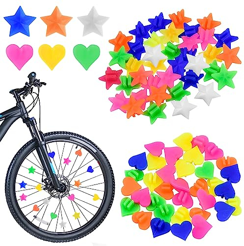70 Stück Bunte Fahrradspeichen Perlen Set Reflektierende Speichenreflektoren Fahrrad Kinder Leuchtende Speichenreflektoren Fahrrad Zubehör für Mädchen Jungen Speichendeko zur Erhöhung der Sichtbarkeit