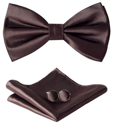 HOULIFE Fliege Herren Set Verstellbare Fliege aus Satin Vorgebunden Fliege | Verstellbares Band, Einheitsgröße für alle, Leicht zu tragen, Geschenkbox-Paket, für Party & Hochzeit